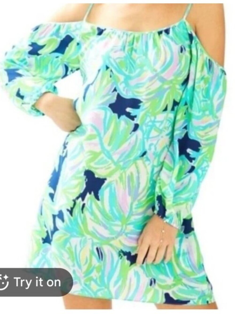 Lilly Pulitzer Candice Open Shoulder Silk Dress XXS Resort Navy Uptown Trunk.  R